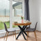 Rustic Round solid oak dining table for hotels, restaurants and offices (view 5)