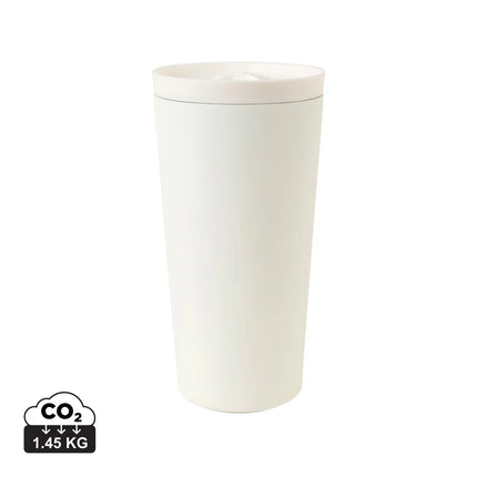 Aviana™ Rowan RCS recycled 500ml tumbler with a clear body and black lid