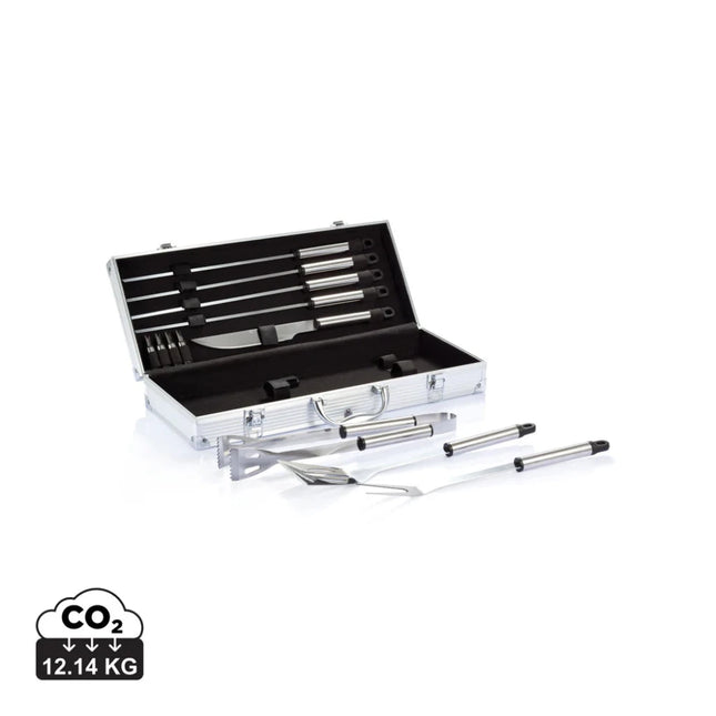 12 pcs barbecue set in aluminium box - hospitality