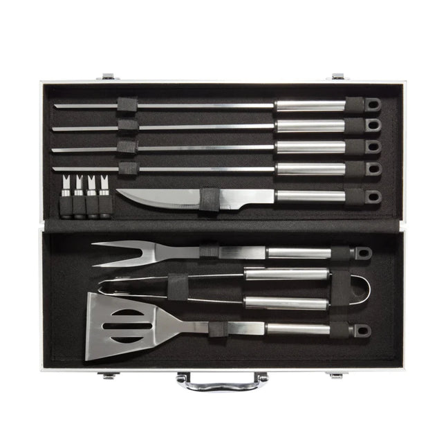 12 pcs barbecue set in aluminium box - hospitality