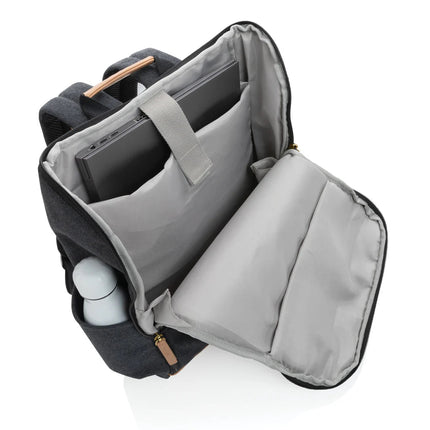 16 oz. recycled canvas 15" laptop backpack - hospitality