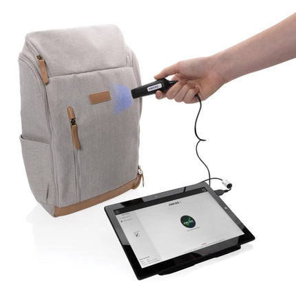 16 oz. recycled canvas 15" laptop backpack - hospitality