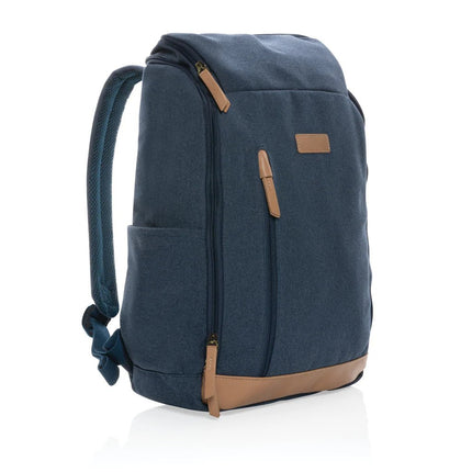 16 oz. recycled canvas 15" laptop backpack - hospitality