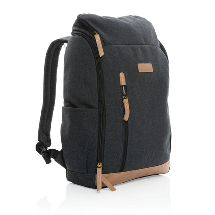 16 oz. recycled canvas 15" laptop backpack - hospitality
