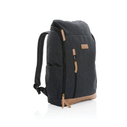 16 oz. recycled canvas 15" laptop backpack - hospitality