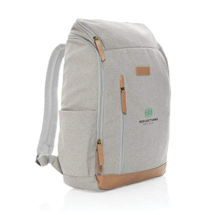 16 oz. recycled canvas 15" laptop backpack - hospitality
