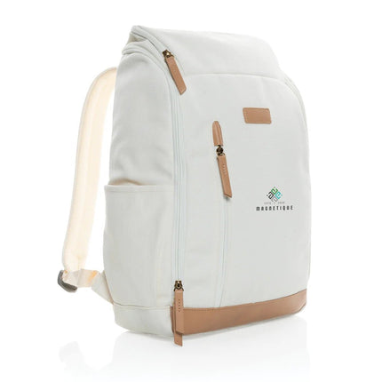 16 oz. recycled canvas 15" laptop backpack - hospitality