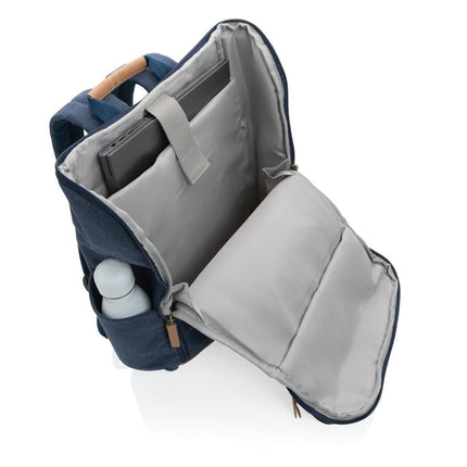 16 oz. recycled canvas 15" laptop backpack - hospitality