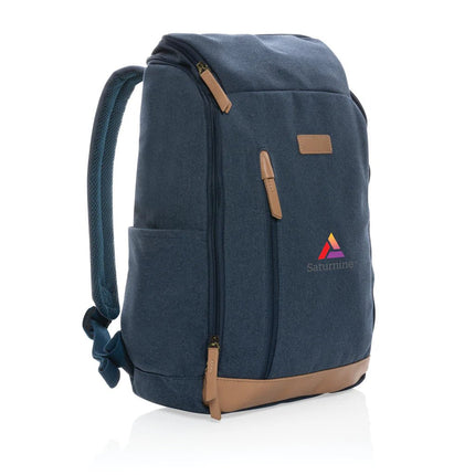 16 oz. recycled canvas 15" laptop backpack - hospitality