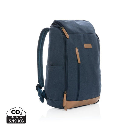 16 oz. recycled canvas 15" laptop backpack - hospitality