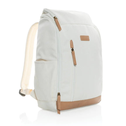 16 oz. recycled canvas 15" laptop backpack - hospitality