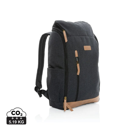 16 oz. recycled canvas 15" laptop backpack - hospitality