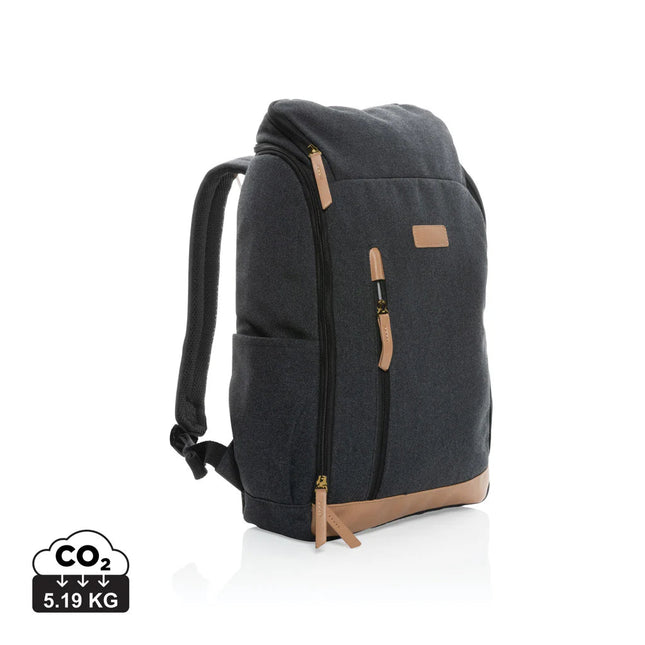 16 oz. recycled canvas 15" laptop backpack - hospitality