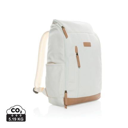 16 oz. recycled canvas 15" laptop backpack - hospitality