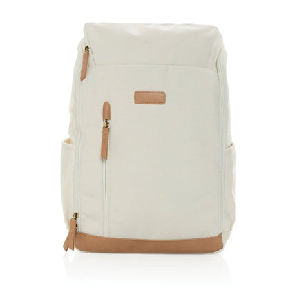 16 oz. recycled canvas 15" laptop backpack - hospitality