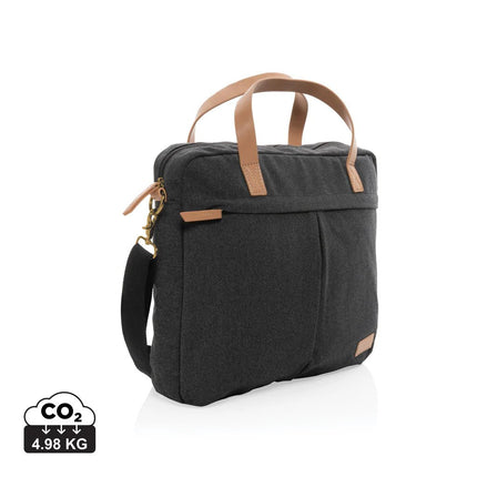 16 oz. recycled canvas laptop bag - hospitality