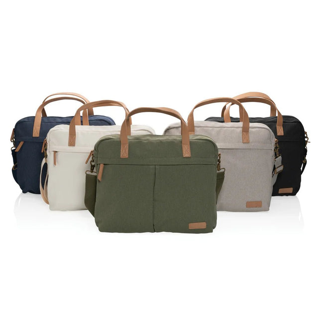16 oz. recycled canvas laptop bag - hospitality