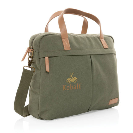 16 oz. recycled canvas laptop bag - hospitality