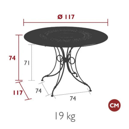 1900 Table Ø 117 - hospitality