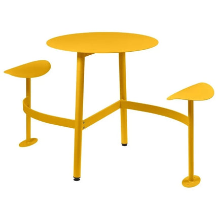 Fermob BOLDER 2-seater round outdoor table with integrated seating