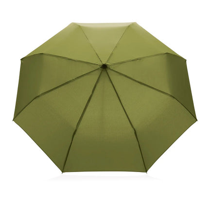 20.5" Impact AWARE™ RPET 190T Pongee bamboo mini umbrella - hospitality