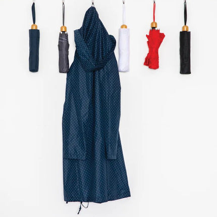20.5" Impact AWARE™ RPET 190T Pongee bamboo mini umbrella - hospitality