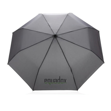 20.5" Impact AWARE™ RPET 190T Pongee bamboo mini umbrella - hospitality