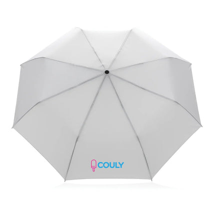 20.5" Impact AWARE™ RPET 190T Pongee bamboo mini umbrella - hospitality
