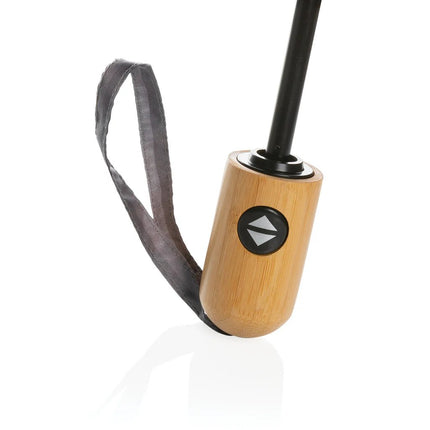 21" Impact AWARE™ RPET 190T bamboo auto open/close umbrella - hospitality
