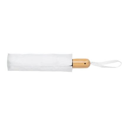 21" Impact AWARE™ RPET 190T bamboo auto open/close umbrella - hospitality