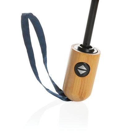 21" Impact AWARE™ RPET 190T bamboo auto open/close umbrella - hospitality