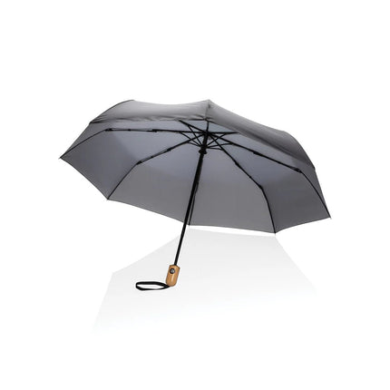 21" Impact AWARE™ RPET 190T bamboo auto open/close umbrella - hospitality