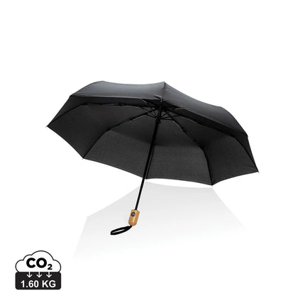 21" Impact AWARE™ RPET 190T bamboo auto open/close umbrella - hospitality