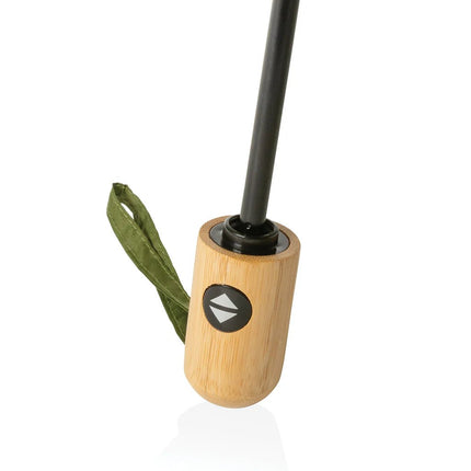 21" Impact AWARE™ RPET 190T bamboo auto open/close umbrella - hospitality