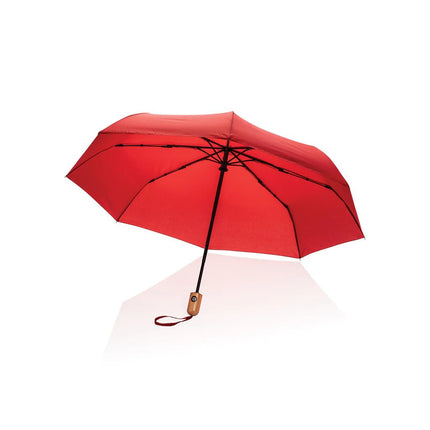21" Impact AWARE™ RPET 190T bamboo auto open/close umbrella - hospitality