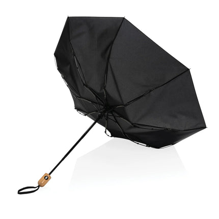21" Impact AWARE™ RPET 190T bamboo auto open/close umbrella - hospitality