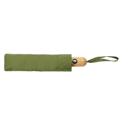 21" Impact AWARE™ RPET 190T bamboo auto open/close umbrella - hospitality