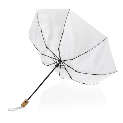 21" Impact AWARE™ RPET 190T bamboo auto open/close umbrella - hospitality