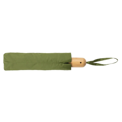 21" Impact AWARE™ RPET 190T bamboo auto open/close umbrella - hospitality