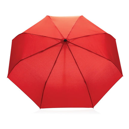 21" Impact AWARE™ RPET 190T bamboo auto open/close umbrella - hospitality