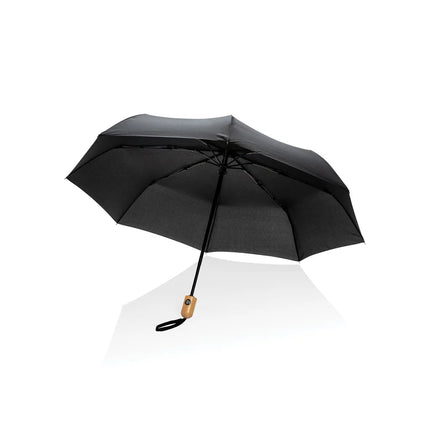 21" Impact AWARE™ RPET 190T bamboo auto open/close umbrella - hospitality
