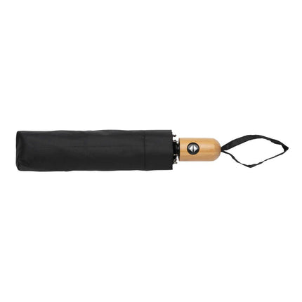 21" Impact AWARE™ RPET 190T bamboo auto open/close umbrella - hospitality