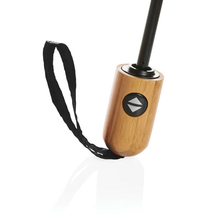 21" Impact AWARE™ RPET 190T bamboo auto open/close umbrella - hospitality
