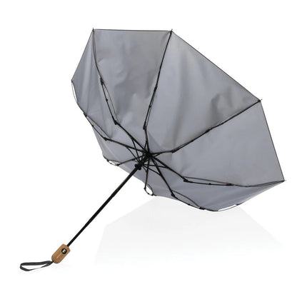 21" Impact AWARE™ RPET 190T bamboo auto open/close umbrella - hospitality