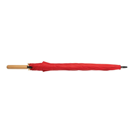 23" Impact AWARE™ RPET 190T auto open bamboo umbrella - hospitality