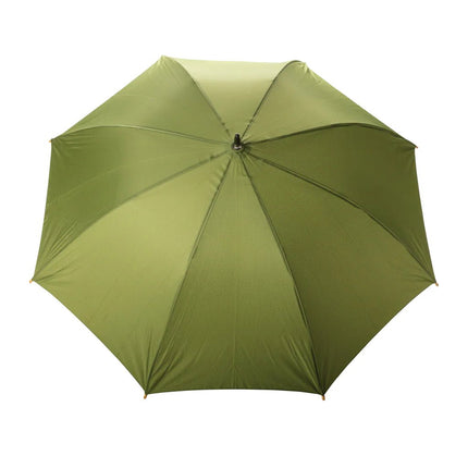 23" Impact AWARE™ RPET 190T auto open bamboo umbrella - hospitality