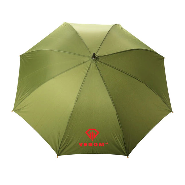 23" Impact AWARE™ RPET 190T auto open bamboo umbrella - hospitality