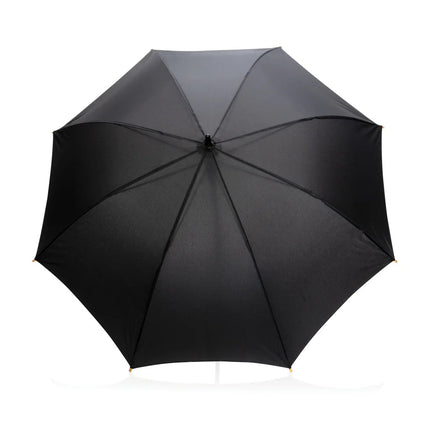 23" Impact AWARE™ RPET 190T auto open bamboo umbrella - hospitality
