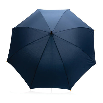 23" Impact AWARE™ RPET 190T auto open bamboo umbrella - hospitality