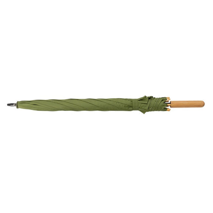 23" Impact AWARE™ RPET 190T auto open bamboo umbrella - hospitality